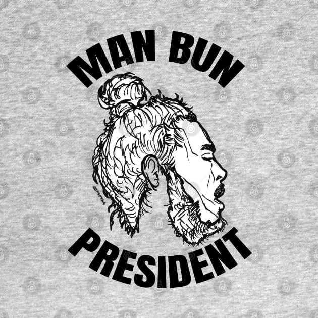 Man Bun President by sketchnkustom